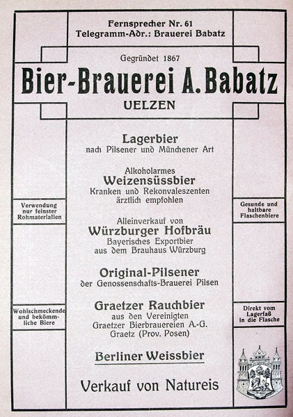 Bier Brauerei A. Barbatz